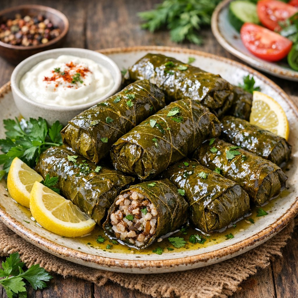 Dolma kiểu Armenia — Lá nho nhồi thịt và cơm