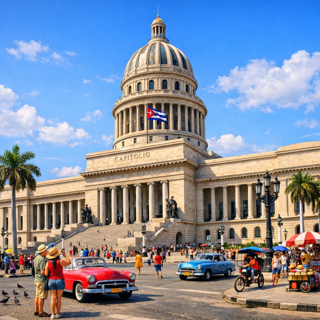 Capitolio Nacional, Havana — Sunlit Square