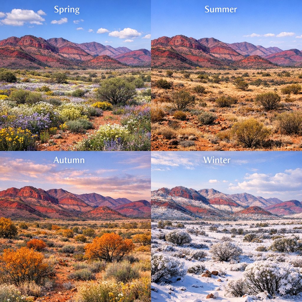Flinders Ranges: Four Seasons of Layered Red Hills