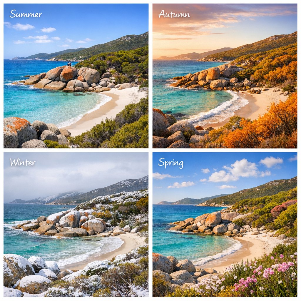 Seasons at Wilson’s Promontory: Granite Cove Through the Year