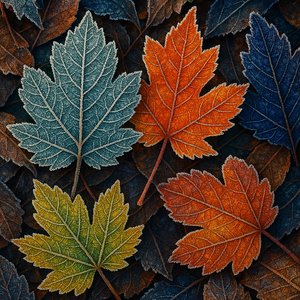 Frost-Kissed Autumn Leaves