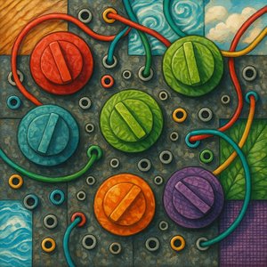 Vibrant Synthesizer Interface