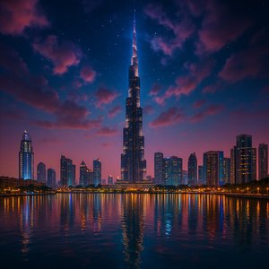 Dreamlike Dubai Skyline at Night