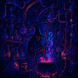 Futuristic Witch's Potion Laboratory
