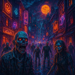 Futuristic Zombie Apocalypse Street Scene