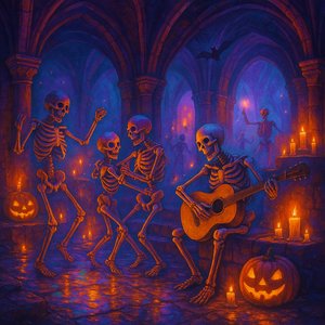 Skeleton Party in the Crypt