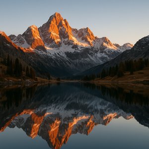 Alpine Sunrise Reflection