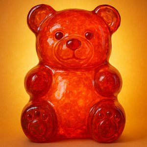 Amber Gummy Bear Sculpture