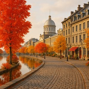 Autumn Along Montreal's Old Port