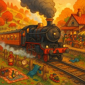 ขบวนด่วนฤดูใบไม้ร่วง: เกมค้นหาในรถไฟไอน้ำแสนอบอุ่น