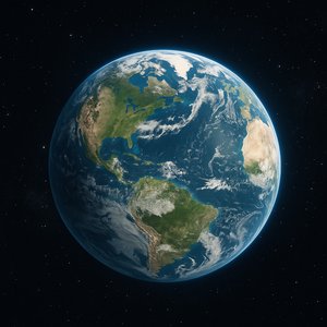 Jigsaw Planet Blue Marble — Sunlit Earth from Space