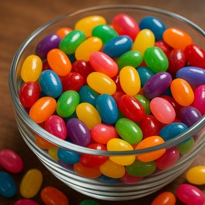 Bowl of Colorful Jelly Beans