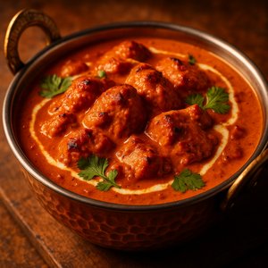 Classic Butter Chicken in Copper Bowl