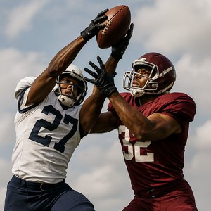 Contested Catch — Midair Football Duel