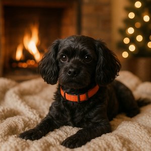 Cozy Companion by the Fire