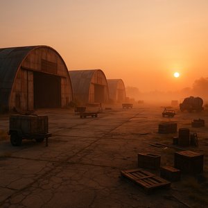 Dawn Over the Abandoned Airfield