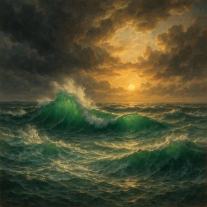 Emerald Tempest at Dawn