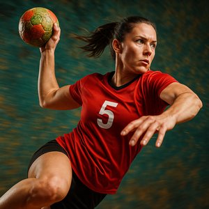 Explosive Jump Shot — Women's Handball in Motion