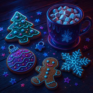 Futuristic Christmas Cookies and Cocoa