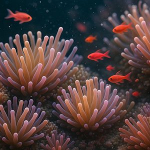 Glowing Anemone Garden (Macro, 8K)