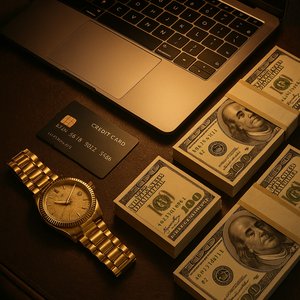 Golden Fortune — Millionaire's Flatlay