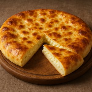 Imeruli Khachapuri — Golden Cheese-Filled Bread