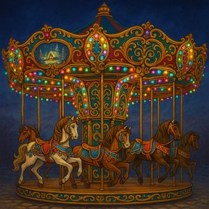 Jewel-Toned Holiday Carousel