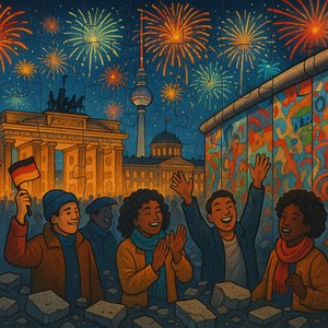 Night of Celebration in Berlin — Fall of the Wall Anniversary