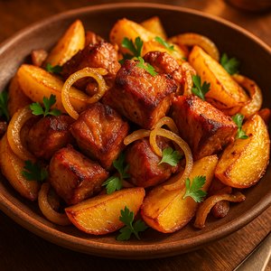 Ojakhuri — Rustic Roasted Pork with Potatoes & Onions