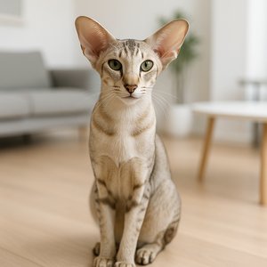 Oriental Shorthair in Modern Living Room
