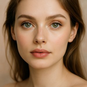 Pastel Gaze — Elegant Beauty Close-Up