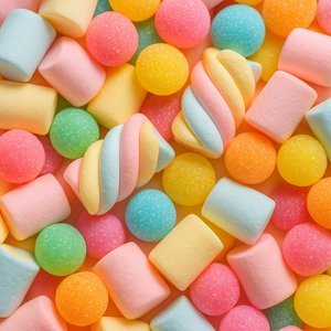 Pastel Marshmallows & Sugar-Coated Candies