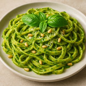 Pesto alla Genovese Pasta — Vibrant Basil & Pine Nuts