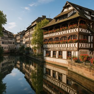 Petite France Reflections — Half‑Timbered Canal Houses in Strasbourg