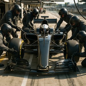 Precision Stop: Pit Crew in Motion