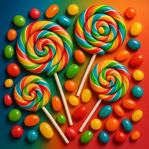 Rainbow Lollipop Swirl