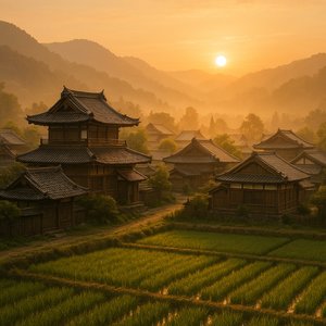 Samurai Village at Sunrise