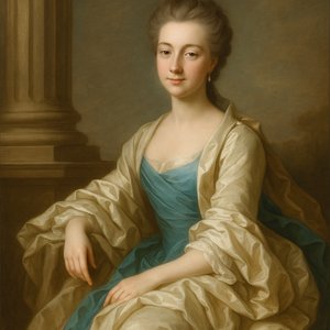 Seated Noblewoman with Satin Drapery
