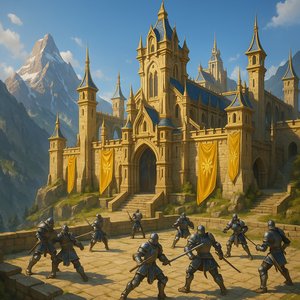 Sunlit Citadel on the Ridge