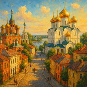 Sunlit Domes of Yaroslavl