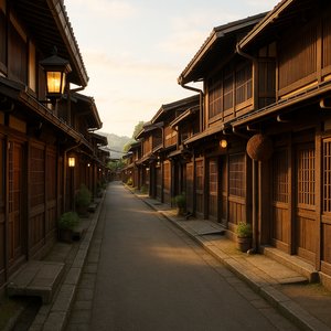 Sunlit Morning in Takayama Old Town