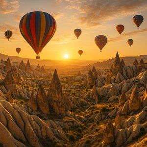 Sunrise Balloons Over Cappadocia