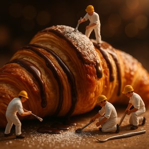 Tiny Bakers, Giant Croissant