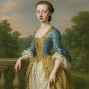 Young Aristocrat on the Garden Balustrade