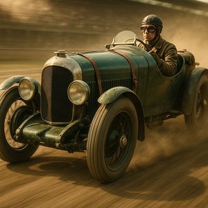 1920s British Racer at Speed