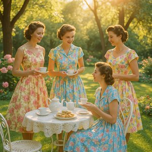 1950s Garden Tea Party in Pastel Florals