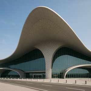 Abu Dhabi Midfield Terminal — Monumental Curves
