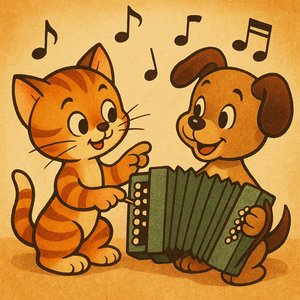 Accordion Lesson: Kitten & Puppy
