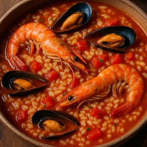 Arroz de Marisco — Rustic Seafood Rice with Prawns & Mussels