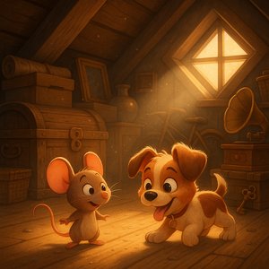 Attic Adventure: Mouse & Puppy Discover Treasure